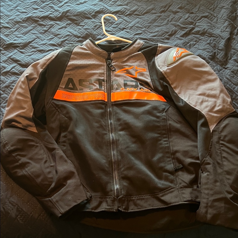 Alpinestars Black and Gray Performance Jacket with Orange Accents
